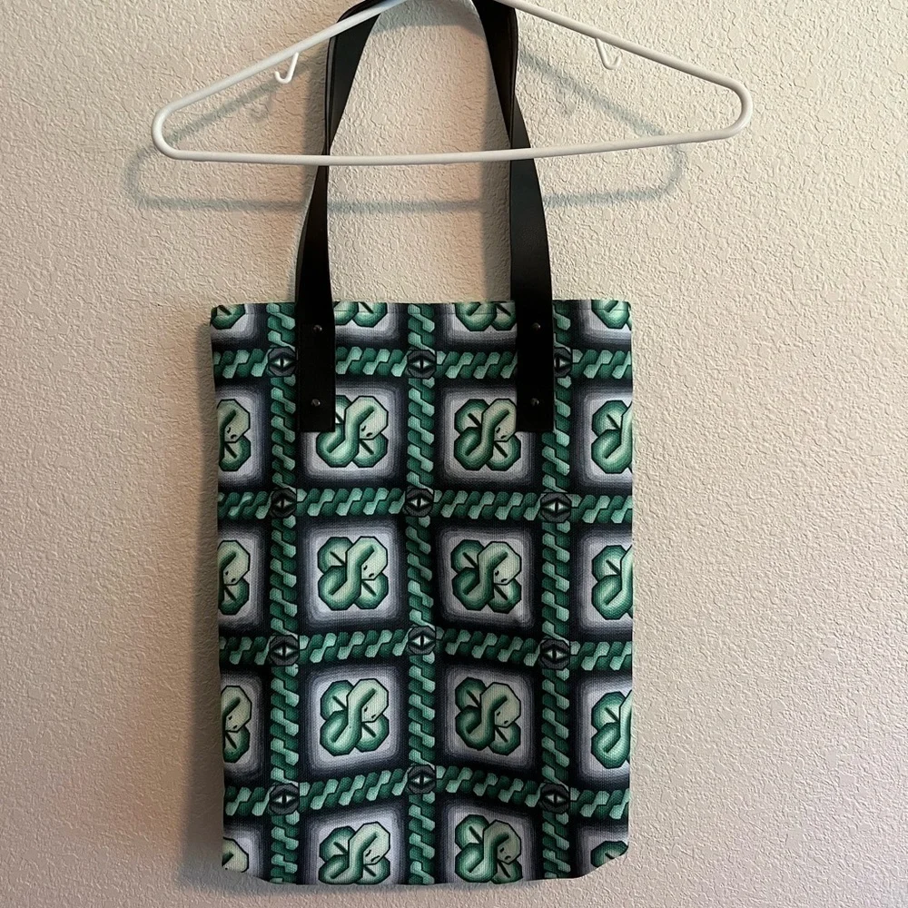 NWOT Handmade Snake Tote Bag O/S